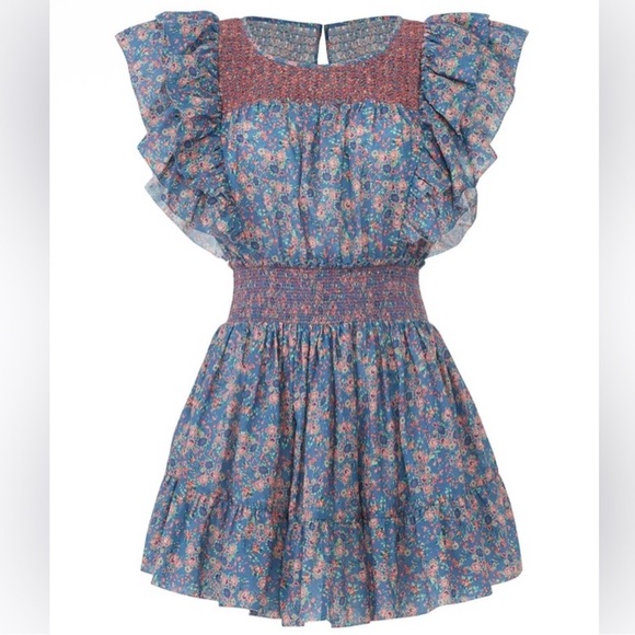 LoveShackFancy Marcella Mini Dress, Size XS - Picture 1 of 7